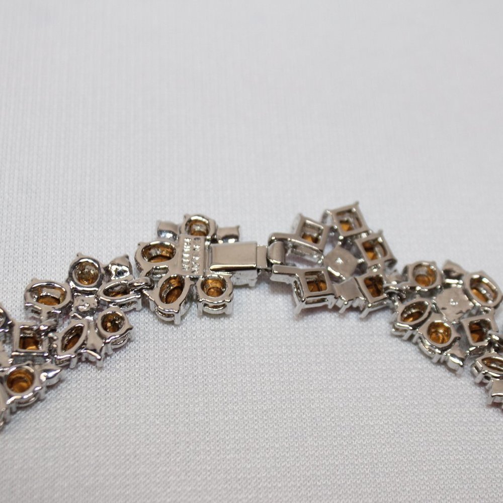 Nolan Miller Multi-Color Floral Crystal and Silver Necklace - Picture 8 of 13